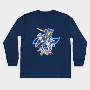 fanart gabumon evolution line Kids Long Sleeve T-Shirt